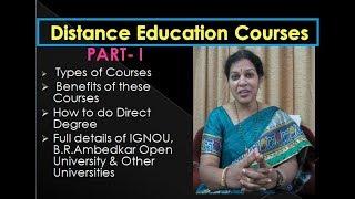 Distance Education Courses : PART  1