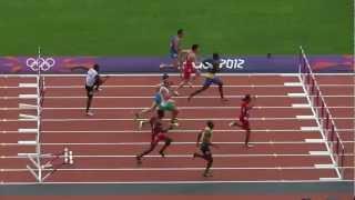 Aries Merritt (Olympic Champion) Wins Olympic 2012 110m Hurdles Rd 1! (Filmed Live in HD)