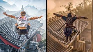 We Tried IMPOSSIBLE Assassin's Creed Stunts In Real Life