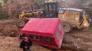 CAT Greyder ile transit kurtarma #bulldozer #işmakinaları #keşfet #komatsu #apple11