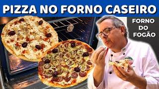 PIZZAS NO FORNO DOMÉSTICO | FÁCIL! MELHOR RECEITA DO MUNDO! FORMAS DE ALUMÍNIO OU PEDRA REFRATÁRIA!