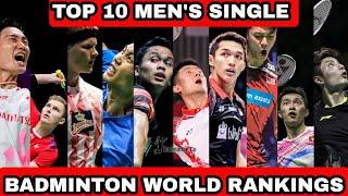 TOP 10 MEN'S SINGLES BADMINTON WORLD RANKING 2021