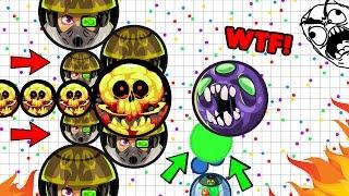 Agar.io - First "DOUBLE-CANNON-TRICKSPLIT'' - Best TRICK Moments