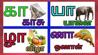 உயிர் மெய் எழுத்துக்கள் / கா சா ஞா டா /learn for kids vedio alphabetstamil #uirmeiyeluthukkal