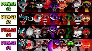 Phase 2 VS Phase 3 VS Phase 4 VS Phase 5 Incredibox Sprunki Mix