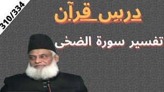 Quran Tafseer | Surah Ad Duha | Dars e Quran | Dr Israr Ahmed. 310/334