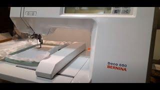 Bernina Deco650 Embroidery Machine Brother Ped Basic transfer box w/ Memory card. Tutorial Part 1/2