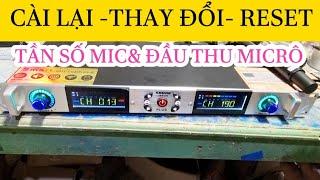 Hướng dẫn cài lại, thay đổi và reset lại đầu thu và micrô Uhf /Cách RESET mic shure /Tiên Tiến Audio