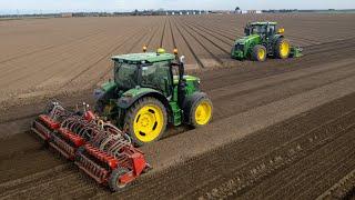 Planting Onions with John Deere 8270R & 6130R