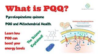 What is PQQ? Pyrroloquinolone quinone is a supplement that can boost mitochondrial health.