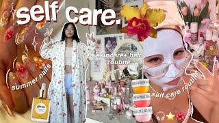 healing EXAM SZN TRAUMA~ the *ultimate* SELFCARE routine| face masks, skincare, lashes + nails