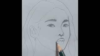 Drawing a girl #short #shorts #shortvideo #shortsvideo #drawing #drawingtutorial #art