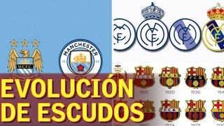 La evolución del escudo en los grandes equipos de Europa