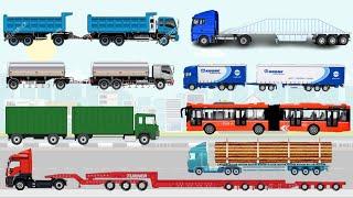 Jenis Jenis Karoseri Truck Panjang || Truck Gandeng,Timber Trailer,Double Cargo,Articult Bus,Bottom