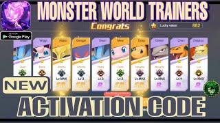 Monster World Trainers - New Weekly Activation Gift Code  40 Summon(Gacha) Dragon Type  android