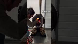 Печь-камин Бархан согреет зимой #отопление #дрова #печь #дача