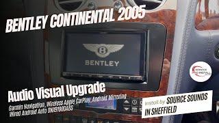 Bentley Continental Audio Upgrade GPS Navigation CarPlay Integrated Dash Cam KENWOOD DNX9190DABS