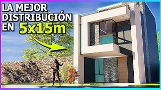 LA CASA CON LA MEJOR DISTRIBUCION EN 5X15m 