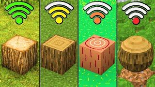 minecraft physics with different Wi-Fi levels