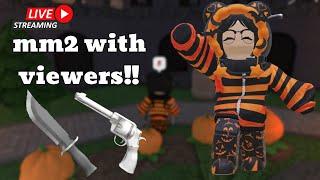 Roblox MM2 with viewers | Ask any questions in the live chat