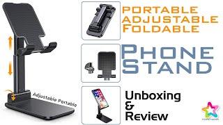 The best Portable Adjustable Folding Mobile stand Compatible with Smartphone and Tablet