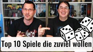 Top 10 Brettspiele die zu viel wollen