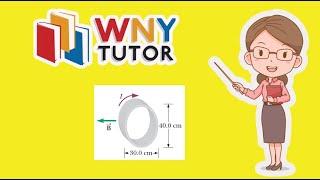 An eight turn coil encloses an elliptical area