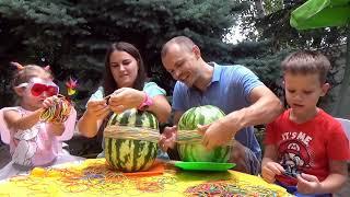 Watermelon CHALLENGE Katy and her friends