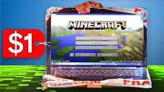 $1 LAPTOP Vs Minecraft...