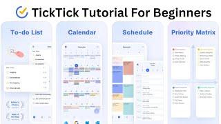 TickTick Tutorial For Beginners | Quick Start Guide