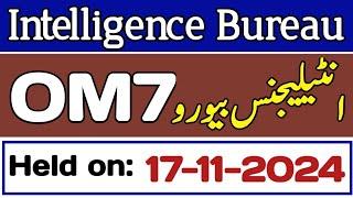 OM7 Intelligence Bureau today's paper 17-11-2024 | IB today's paper