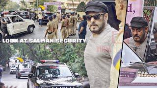 Salman Khan with Never Seen Before Huge Y+ Security arrives at Maharashtra Election 2024