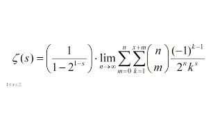 Riemann zeta function formula