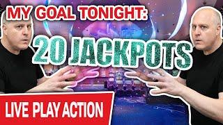  ONLY Live High-Limit Slots!  My Goal Tonight: 20 JACKPOT HANDPAYS