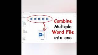 How to Combine Multiple Word Files into one document | How to Merge Word Documents