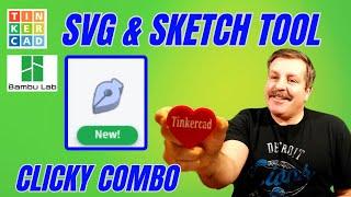 Tinkercad Sketch Tool Trace SVG & Shapes Clicky Heart Fidget Tutorial