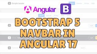 How to use Bootstrap 5 navbar in Angular 17?