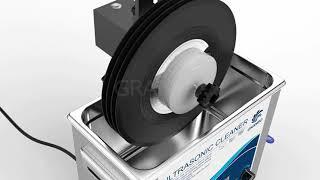 Granbo Ultrasonic Record Ultrasonic Cleaner With Rotating Device Lifting Bracket 5 Colors