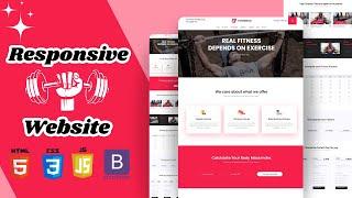 Responsive Gym & Exercise Website Design || HTML, CSS & JS