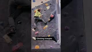 Climbing triangles #rockclimbing #climbing #indoorclimbing @volume1