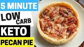 Keto Pecan Pie In 5 MINUTES | Low Carb, Sugar Free, & Gluten Free Pecan Pie