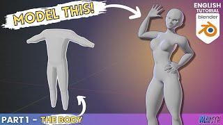 Blender Human Character Modeling Tutorial - Part 1: The Body (2024)