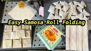 How to make Samosa Folding | Easy Samosa Folding Technique | samosa Roll Folding Techniques