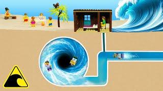Children Sucked into Vortex - Tsunami Dam Breach Experiment
