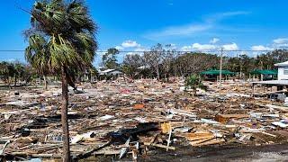 Horseshoe Beach, FL - Catastrophic storm surge aftermath from Hurricane Helene