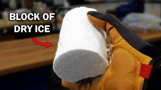 Making a block of dry ice is oddly satisfying