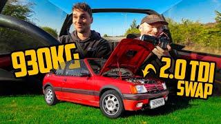 This PD PUG is CRAZY!  2.0 TDI ENGINE SWAPPED 205 CAB!!