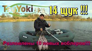 ВОБЛЕРЫ TSUYOKI РАЗЛОВЛЕНЫ НА ПЕРВОЙ РЫБАЛКЕ!!! 10 С 10!!! 14 ЩУК!!! ВСЕ ПОКЛЕВКИ В КАДРЕ!!!