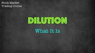 What Is Dilution | Free stock course | Stock Market | Blackbox Trading