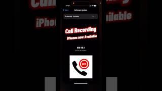 Now Record Calls in iPhone